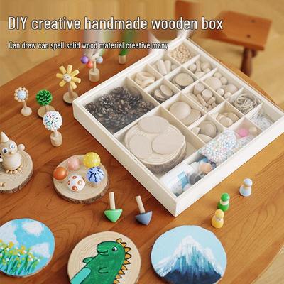 DIY Wooden Painting Craft Kit: Children's Handmade Ornaments and Storage Box