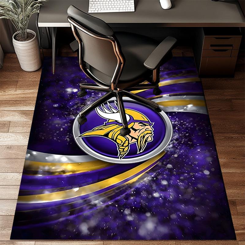 Minnesota Vikings Artwork Rug Game Carpet, Floor Mat for Bedroom Living Room Entryway Rug, Home Decor Idea Gift for Christmas Birthday