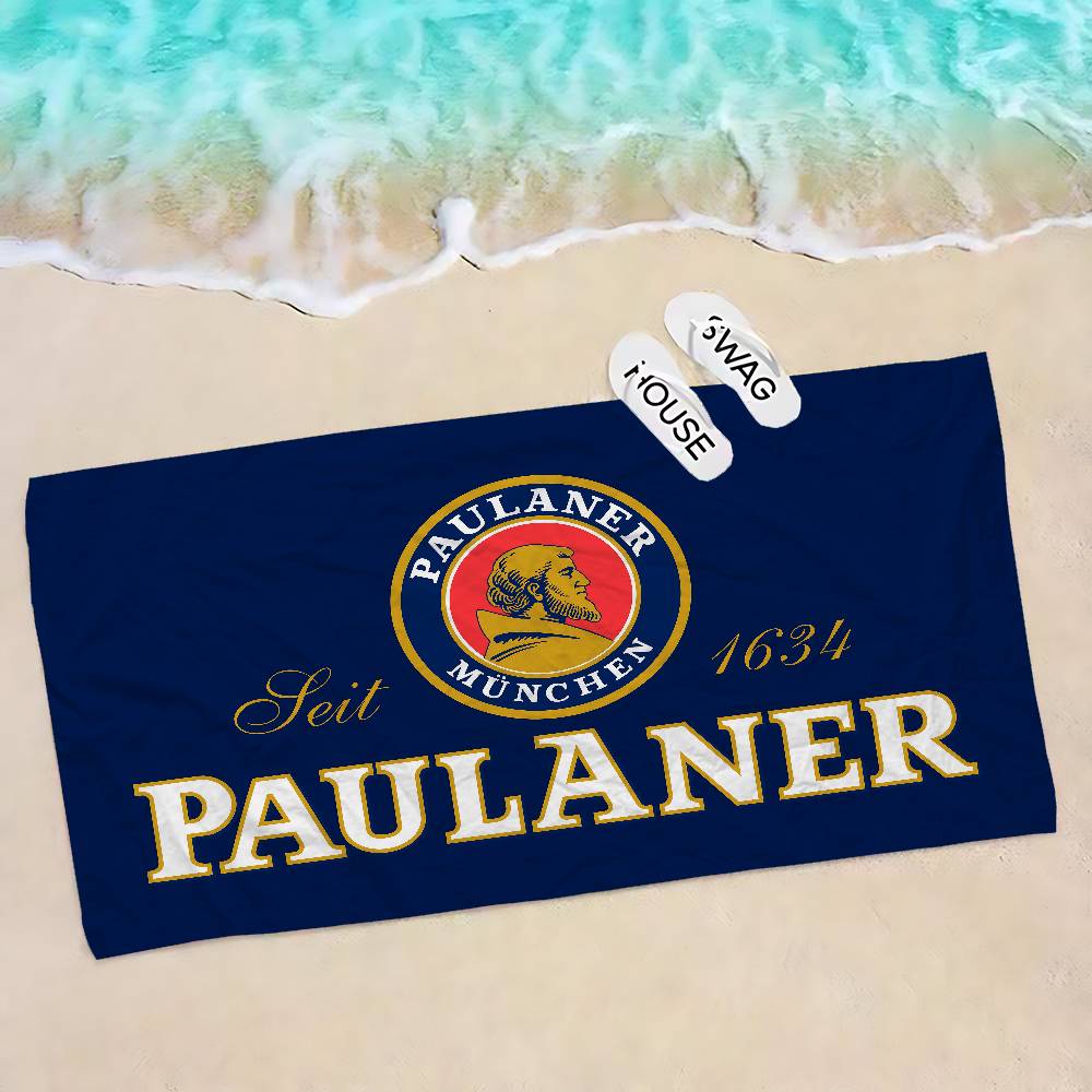German Beer P-Paulaners Microfiber Beach Towel Absorbent Quick Dry Soft Yoga Swimming Resort Mountain Climbing Towel