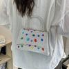 Pu Crystal Embellished Evening Clutch With Chain Strap For Party And Night Out