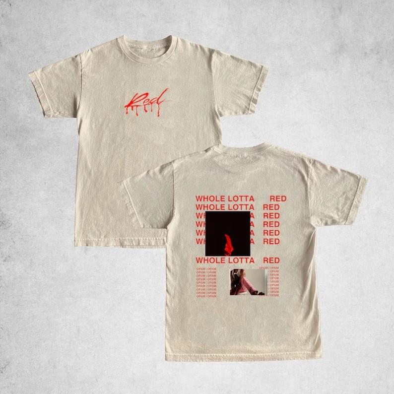 Playboi Carti Whole Lotta Red T-shirt Hip Hop Merch S