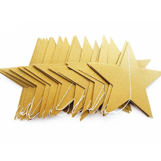 4m Long Star String Paper Garland for Wedding Birthday Party Baby Shower Decor