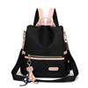 Women's Handbag and Backpack New Female Backpack Simple Classic Style Contrast Color Large Capacity Casual Shoulder Bag with Pendant for Women Ladies