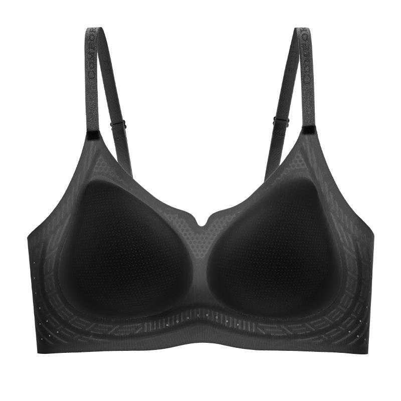 Big Orange Secret Camellia Fragrance Breathable Thin Comfortable Thin Shoulder Strap Bra Gather M