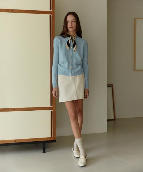 Depound Denim Mini Skirt [Ecru]