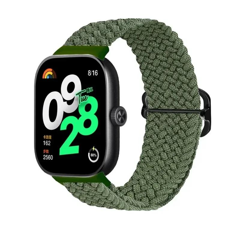 Nylonarmband für Xiaomi Mi Band 8 Pro, elastisch, verstellbar, geflochten, Solo-Loop, Ersatzarmband Correa für Redmi Watch 4 Armband