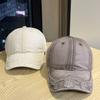 New American-style washed vintage baseball cap for women with wide brim that makes the face look smaller, duckbill cap for men and couples, versatile