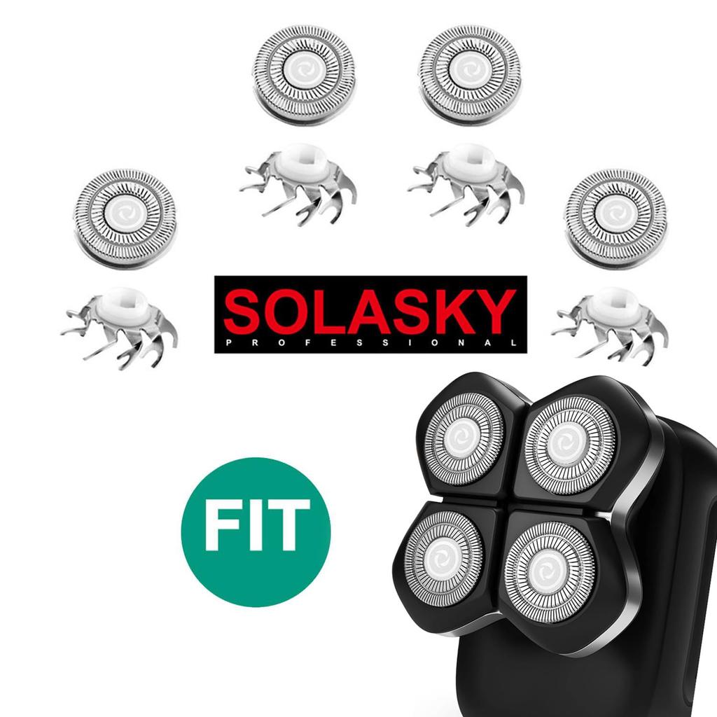 4 PCS Pro Head Shaver Double Ring Blade Compatible with Freebird FlexSeries Pro Electric Head Shaver (4 PCS)