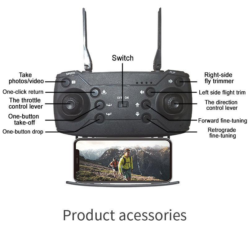 E88 Cross-Border Drone: Aerial Photography Remote Control Toy for Kids, E525 Model, Popular On TikTok and Kuaishou Live.