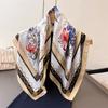 Square Scarf Women‘s Fashion Print Scarf Luxury Imitation Silk Neckerchief Foulard Bandanas Hairbands Wraps For Travel