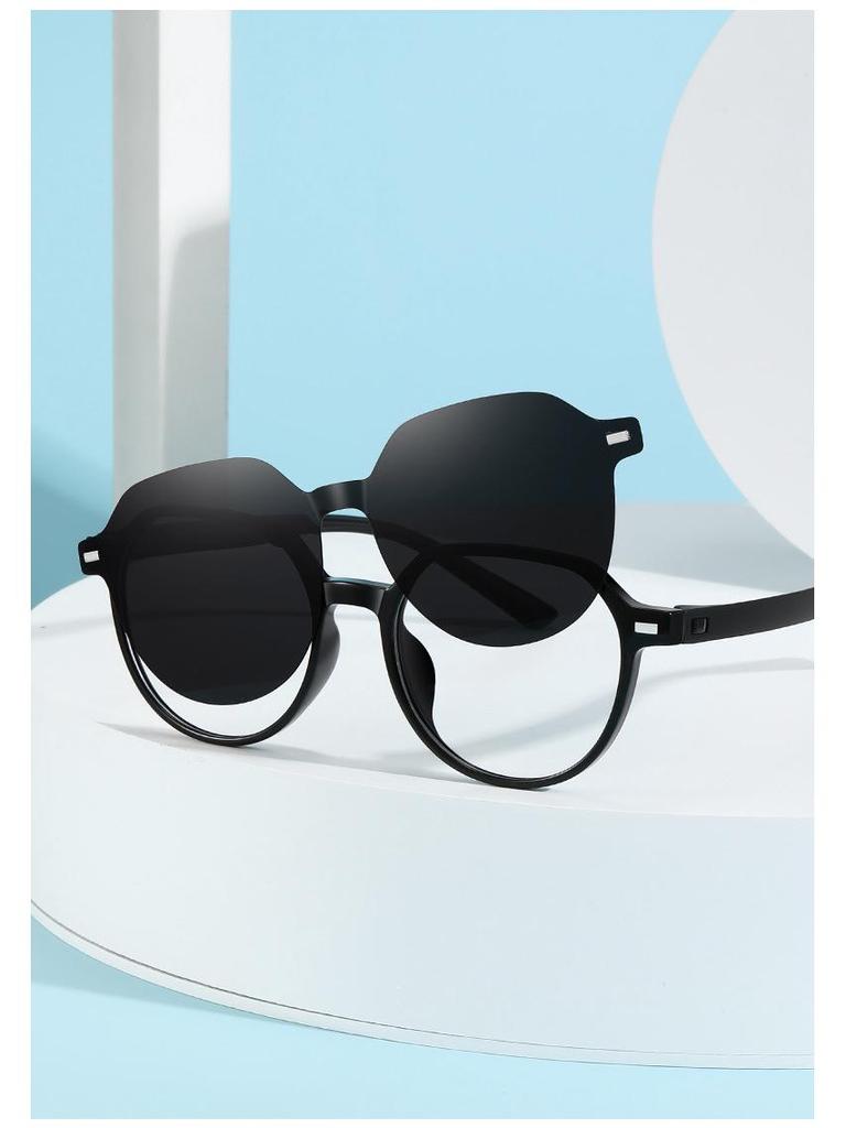 Gafas de Sol Unisex Magnéticas Polarizadas de Doble Vía: Set Clip-on Compatible con Graduación para Miopía