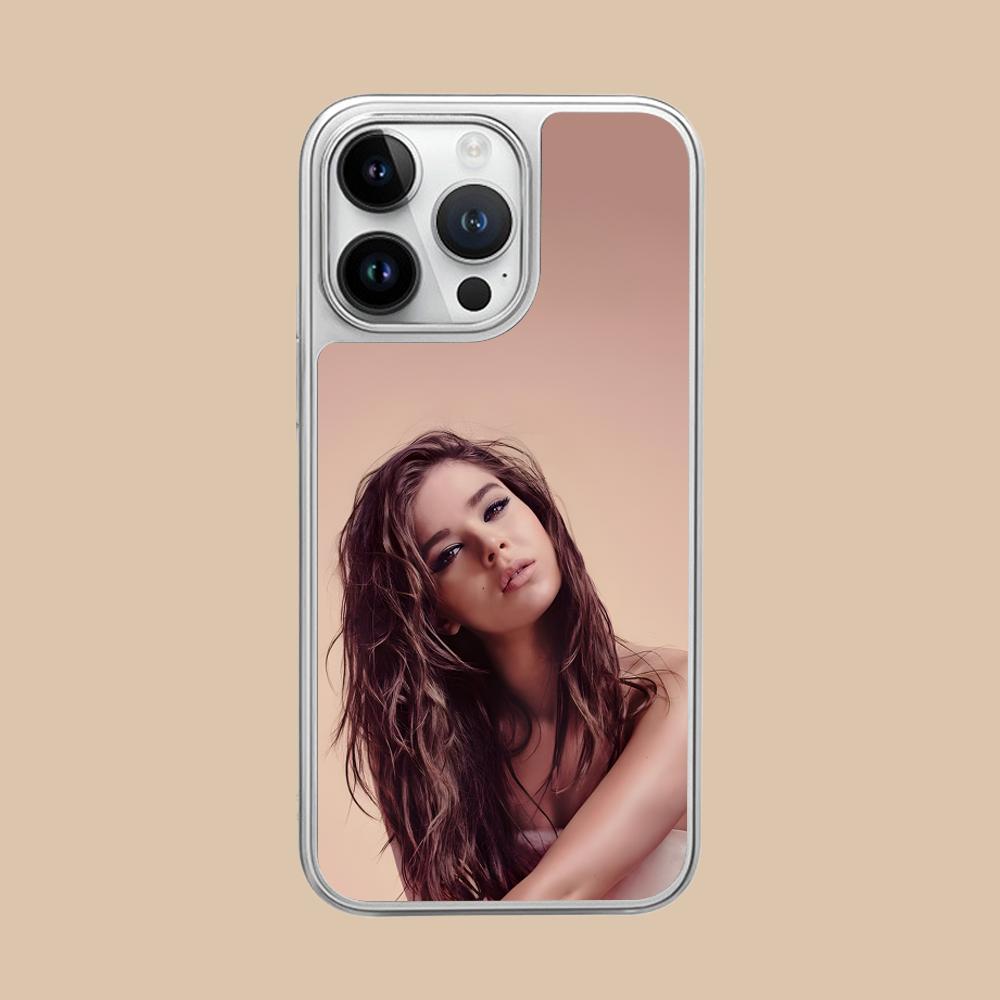 Hailee Steinfeld Silver Plating Mobile Phone Case for iPhone 17 16 15 14 13 12 11 Air Pro Max Plus Colorful Cover