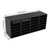 24 Compartment Paper and Mail Organizer,with Adjustable and Removable Shelves, Countertop Literature Sorter(Black)