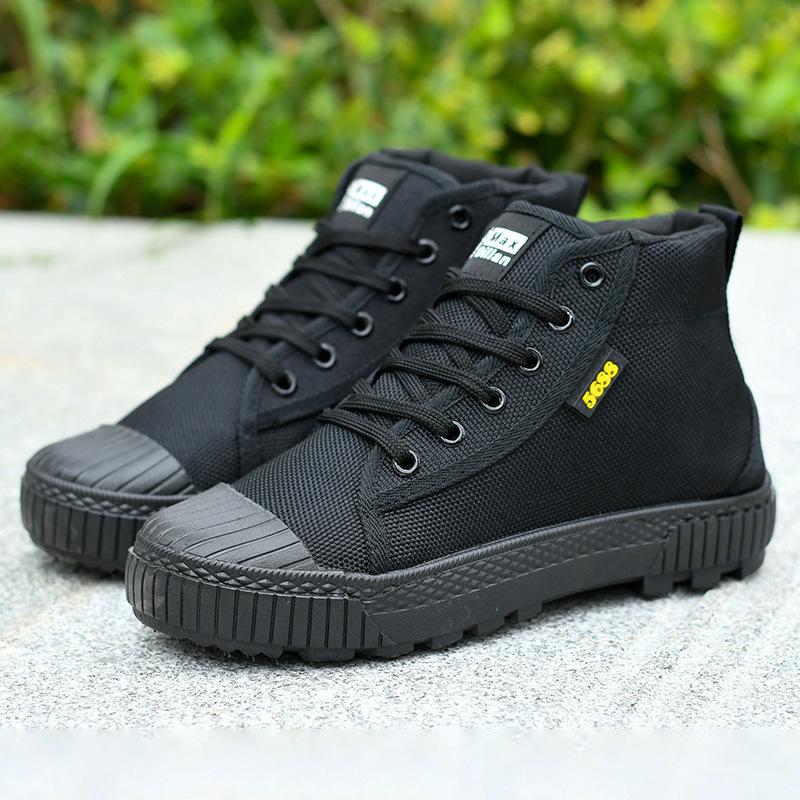 2025 New Liberation Shoes Men's High and Low-top Casual Yellow Rubber Shoes Training Shoes Construction Site Labor Insurance Shoes