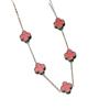 Four leaf clover necklace, high-end double-sided titanium steel that does not fade, ladies' lucky grass headwear accessory