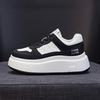 Muffin Platform White Shoes Women's 2025 New Small Height Increase Round Head Lace-up Fashionable Versatile Casual Board Shoes