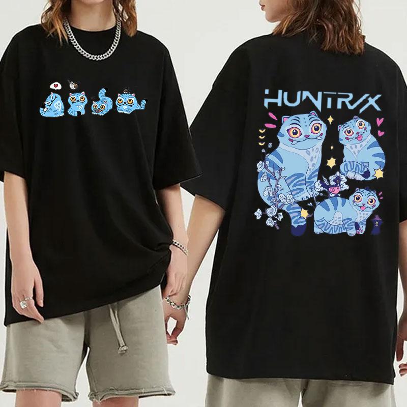 New Derpy Tiger Kpop Demon Hunters Print T Shirt Women Men Short Sleeve Tops Tees Summer Fashion Loose Casual T-shirt