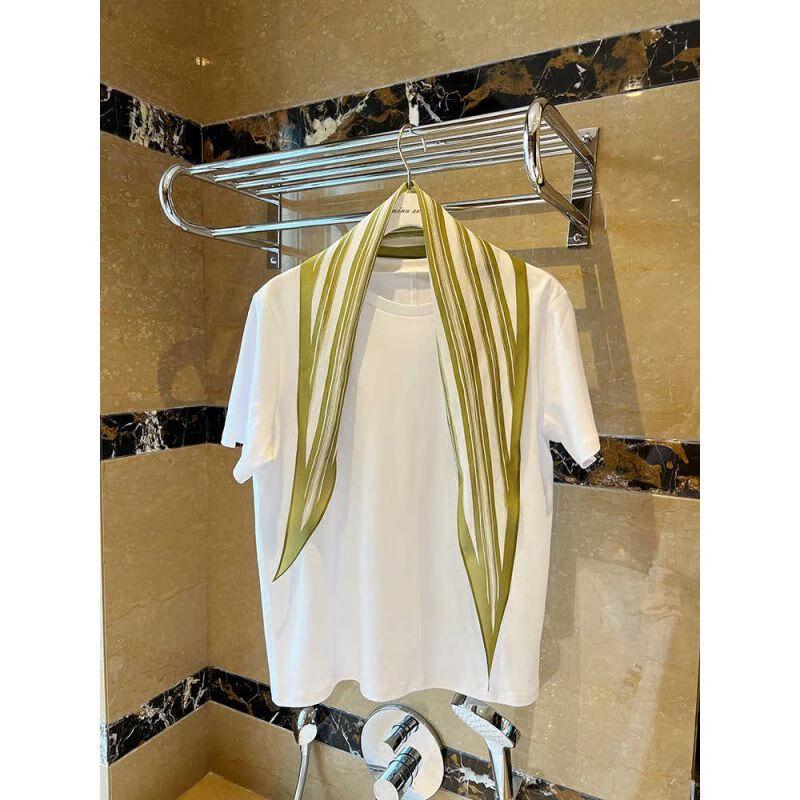 NINA SOLOR Double Georgette Diamond Silk Scarf