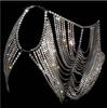 Rhinestone butt skirt chain, super flash hollowed-out sexy skirt costume body chain for women