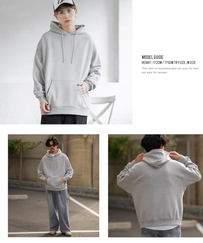 Improves Men's Navy Pullover Hoodie, Solid Fleece Lining, SIDE23-089