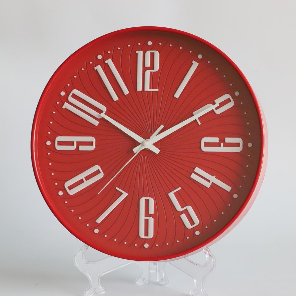 12 Zoll 30CM Leise Wanduhr, Kreativ und Modisch, Dreidimensionale Digitale Minimalistische Uhr für Zuhause Wohnzimmer