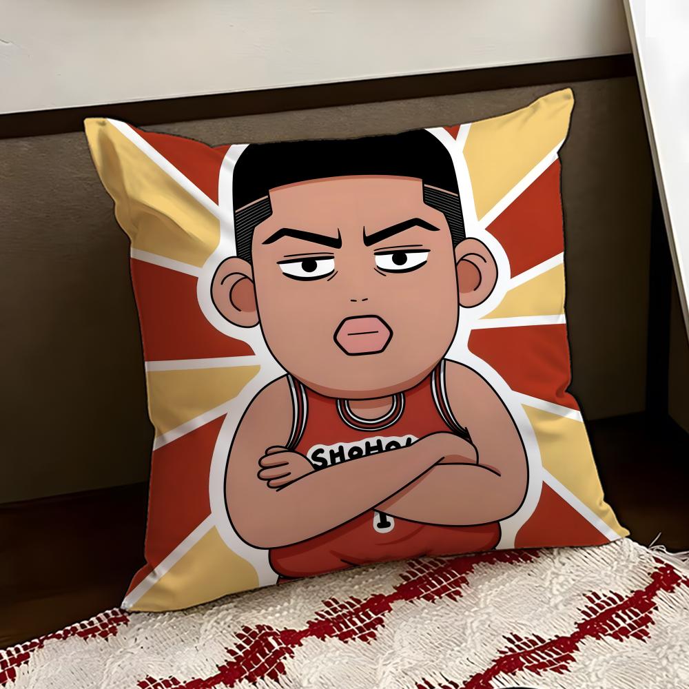 Anime SSlam DDunk Cushion Cover Reversible Soft Durable Pillow Cover Home Car MultiScene Use for Daily Comfort
