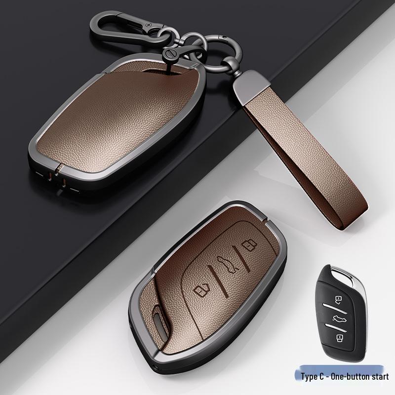 Compatible Metal Key Shell Cover for Roewe RX5 (2016-2020), I6, RX8, RX3, EI5 Models.
