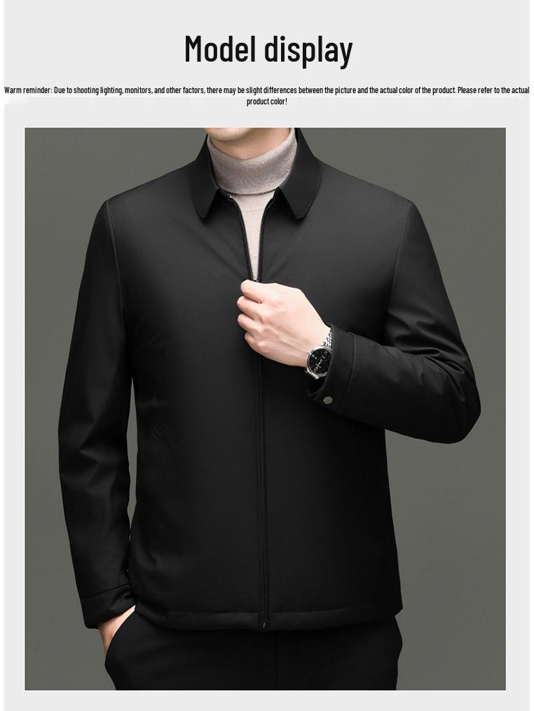2025 Men's Winter Lapel Down Jacket - High-End, Trendy, Casual Outerwear