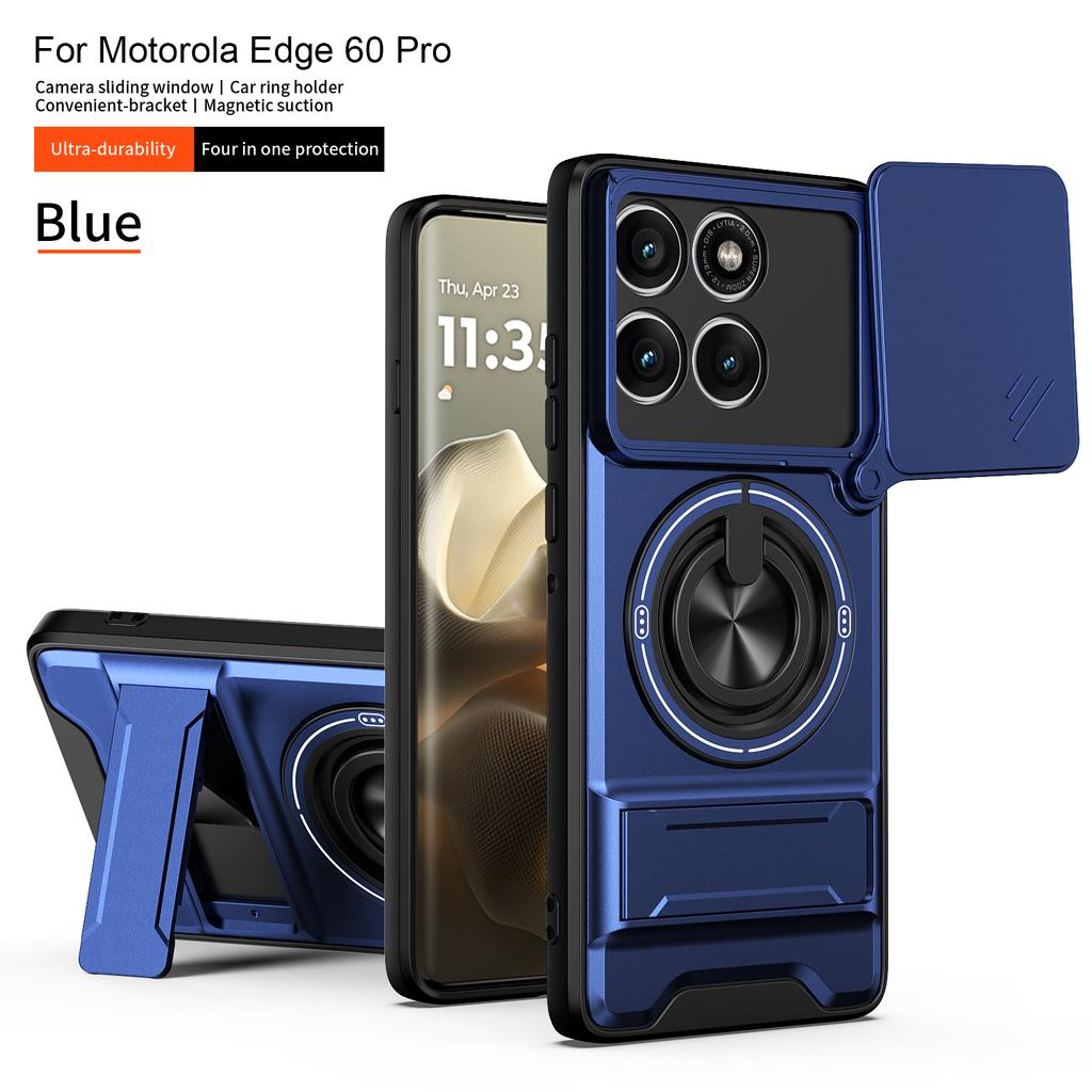 For Motorola Edge 60 Fusion Case Moto edge 60 Pro 60s Cover Magsafe Magnetic Fold Holder Military Armor Camera Protection Cover