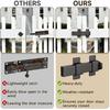 Slide Gate Latch,Heavy Duty Door Latch with Padlock Hole, Adjustable Latch Lock,Fit for Wooden Fences, Barn Door,Fence Gate,Courtyard,Shed Lock,