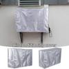 Outdoor Air Conditioner Cover Waterproof Dust Proof Snow Protection Cleaning Bag Silver