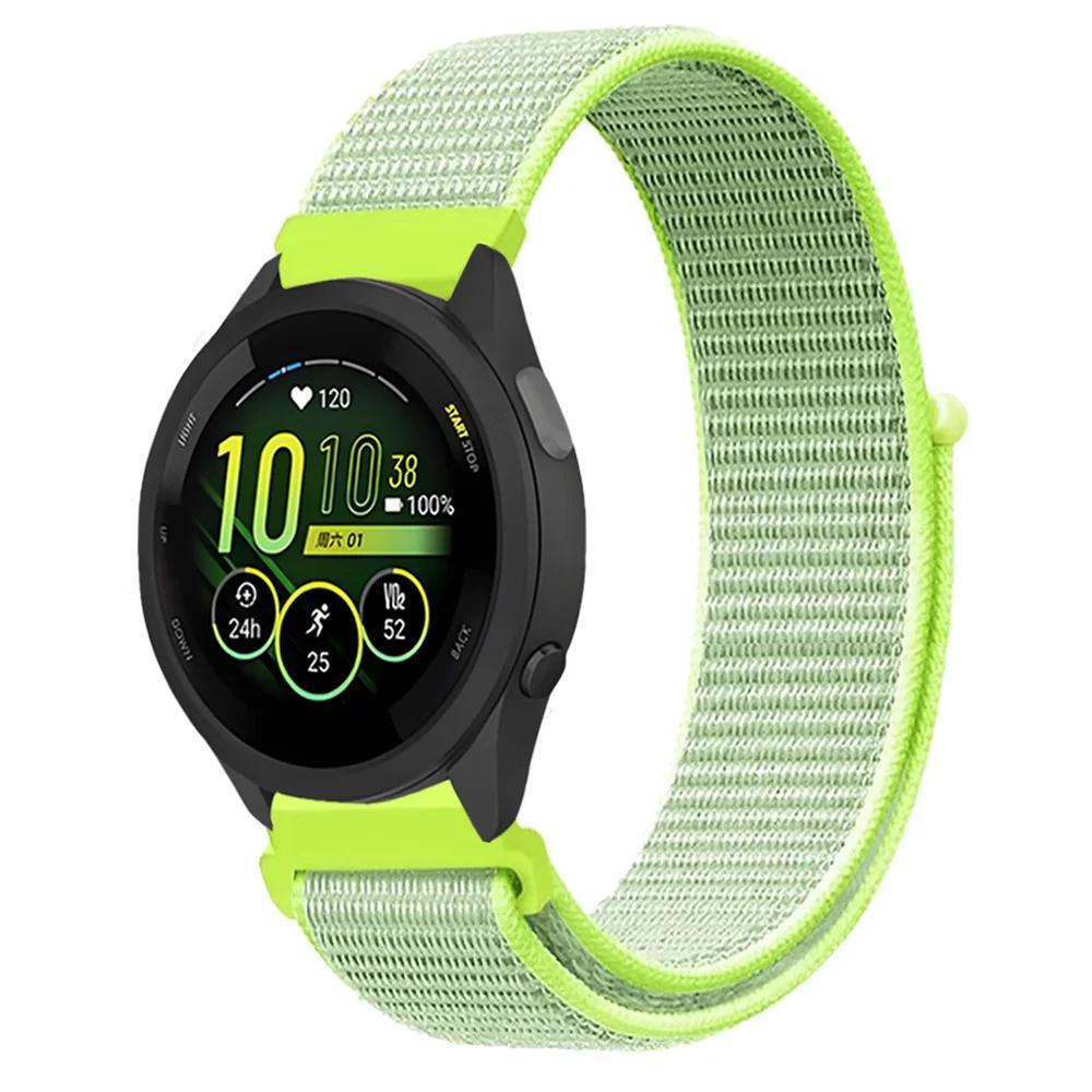 

20mm 22mm Braided Nylon loop Strap for Garmin Forerunner 165 55 965 265 255 955 Venu 3 Bracelet band Garmin Active/Vivoactive 5 22mm светло-желтого