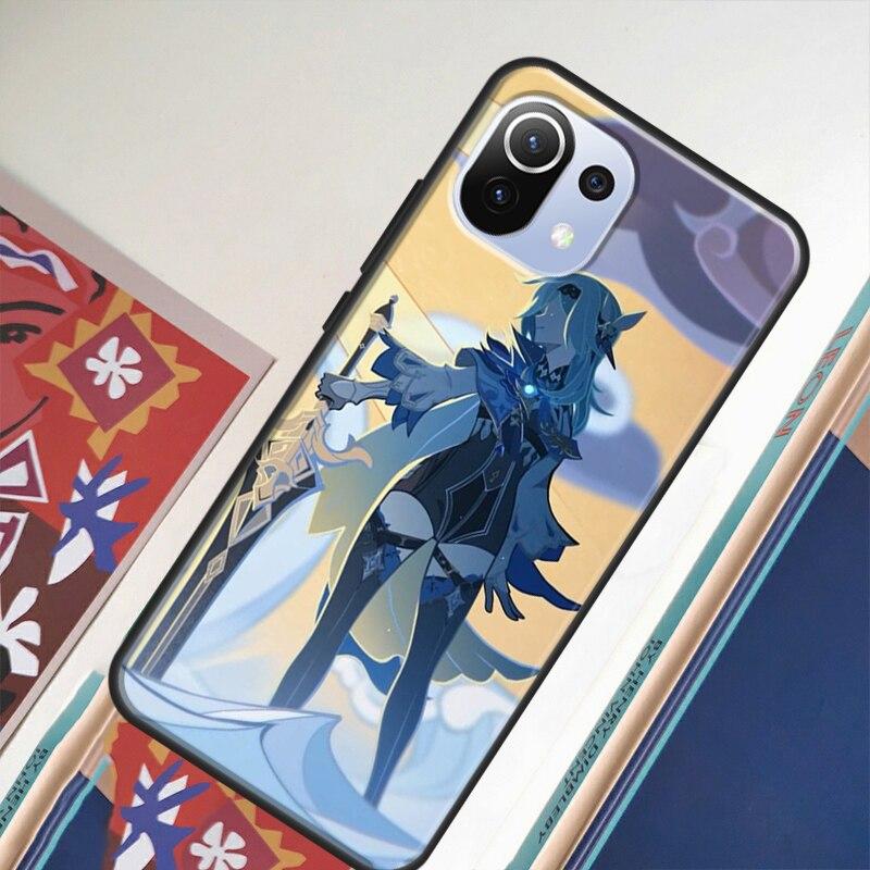 Genshin Impact Eula Hülle für POCO F3 X3 GT F1 F2 M3 M4 Pro Handyhülle für Xiaomi Mi 11 Lite Mi 11T Pro 10T