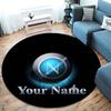 SSC Napoli Custom Name Round Area Rug,Carpet Rug for Living Room Bedroom Sofa Playroom Decor,Non-slip Floor Mat