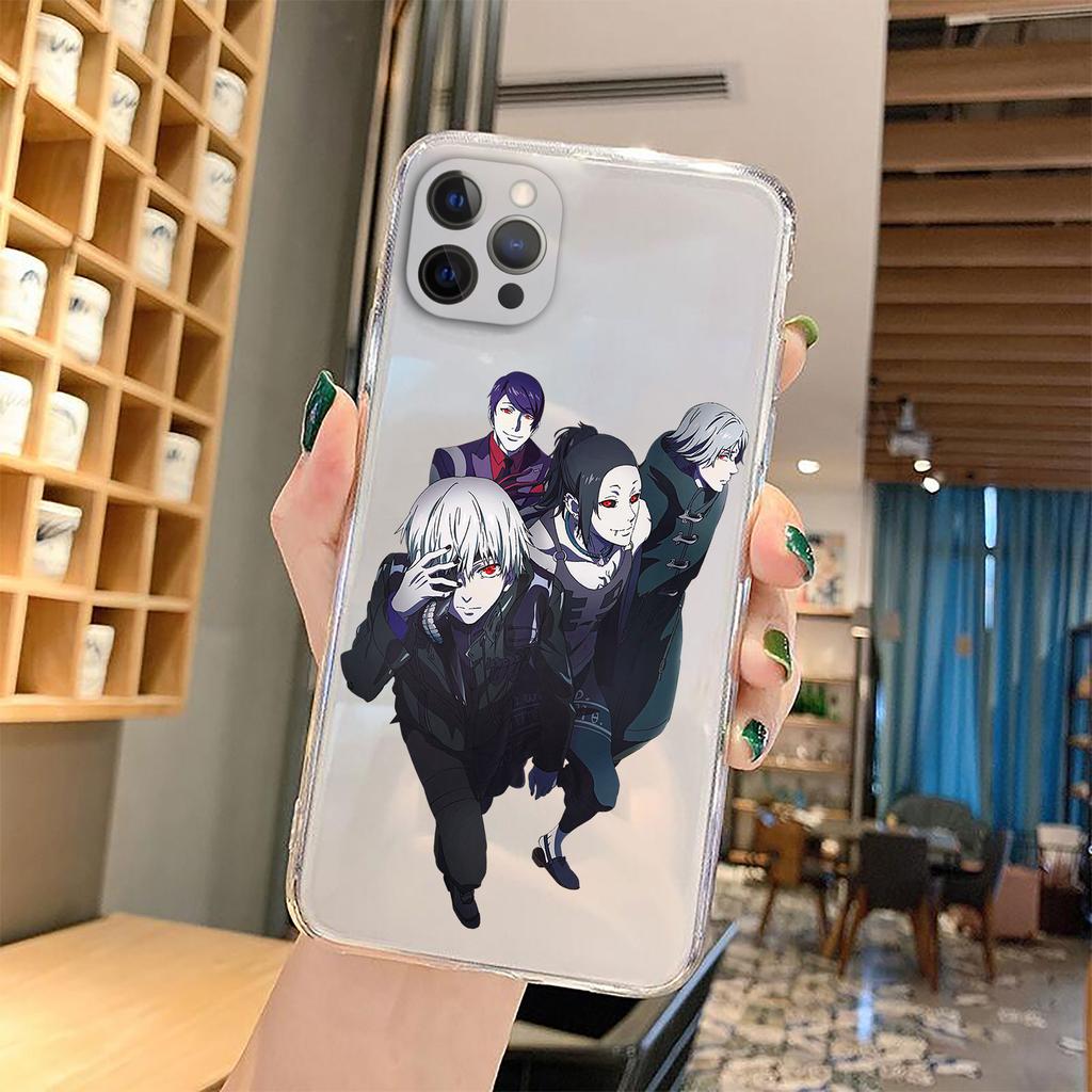 Soft Clear TPU Phone Case for IPhone 13 XR X XS 12 11 Pro Max 7 8  Plus SE2 Japanese Anime Tokyo Ghoul Japan Suave Cover Coque