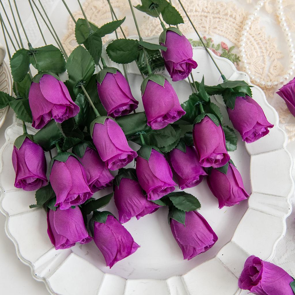 10Pcs Red Roses Bouquet Vase for Home Decor Garden Wedding Decorative Wreaths Diy Handwork Flower Arrangement Artificial Flowers