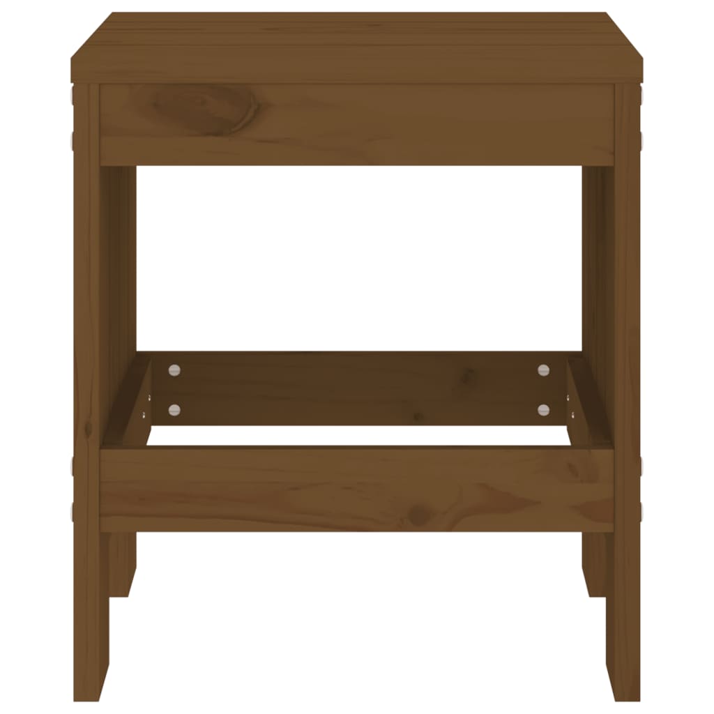 Garden Stool Set 2 pcs Honey Brown 40 x 36 x 45 cm Solid Pine Wood