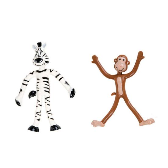 Bendy Wire zabawka w kształcie zwierzątka wbudowana antystresowa bezpieczna kreatywna zginana małpa zebra prezent urodzinowy dla dzieci