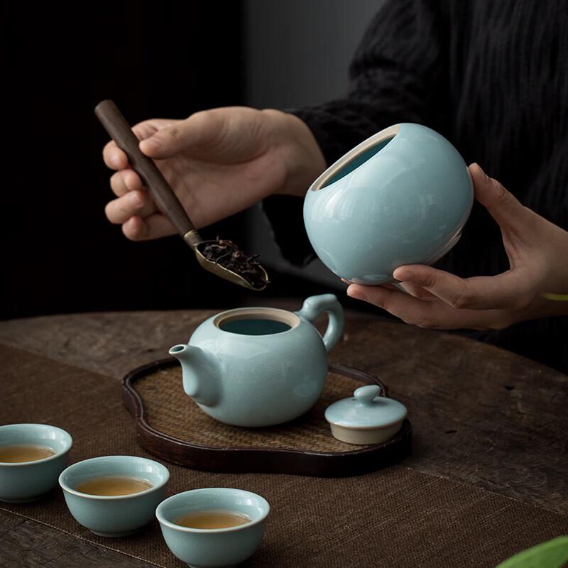 Hongyu Youman Crackle Glaze Travel Tea Set