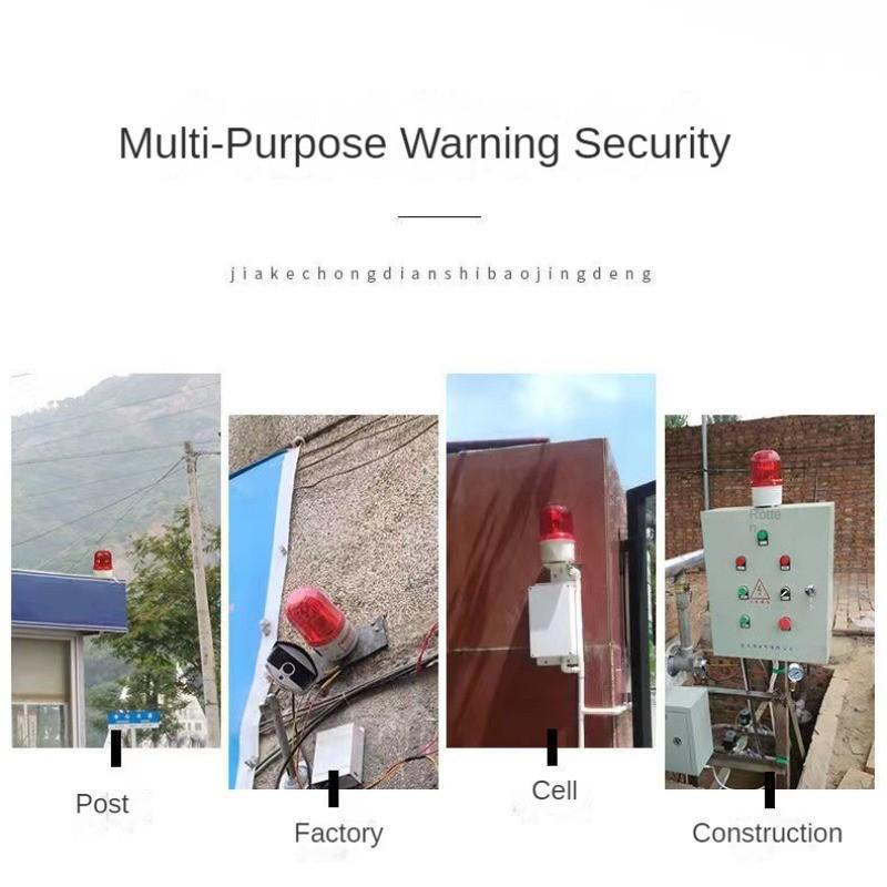 LED Rotary Strobe Rechargeable Magnetic Adjustable Sound Warning Light High Brightness Simulation Rotation Alarm Light