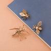 1 Pieza Miniatura Simulación Insecto Adorno de Escritorio Figuras de Abeja de Latón Mascotas de Té de Mesa Cobre Antiguo Artesanía Decoración para el Hogar