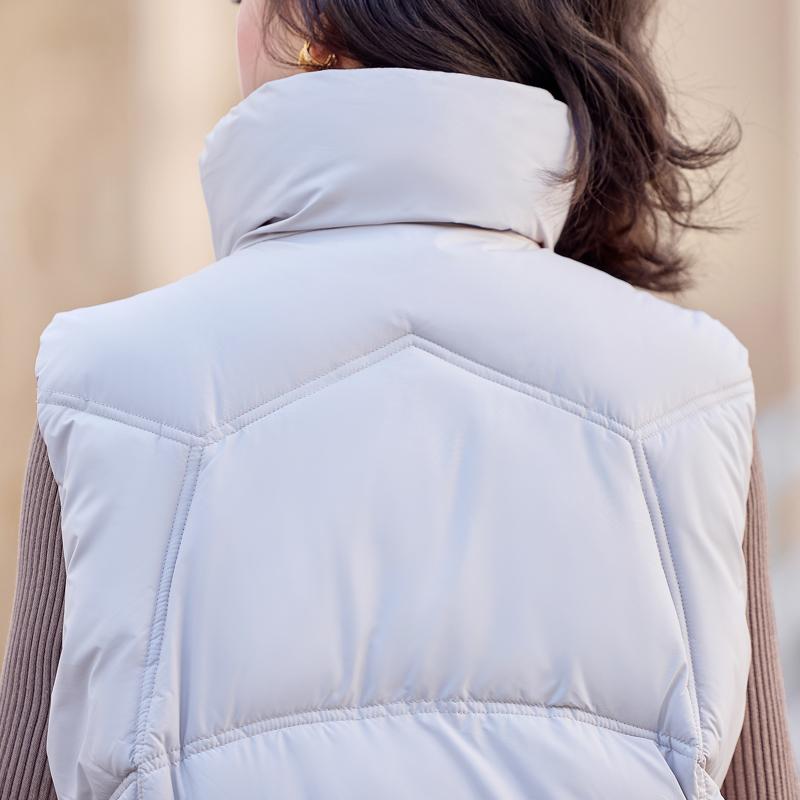Moda Inverno Caldo Gilet Corto Donna Capispalla Elegante Spesso Senza Maniche Piumino Giubbotti da Donna