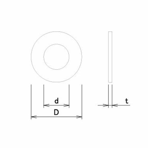 BP Stainless Steel Flat Washers M8 (18 x 1.2) Pack of 50