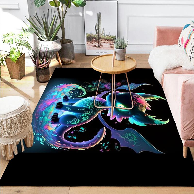 Luminescent Dragon Rug Floor Mat for Living Room or Bedroom Soft and Comfortable Carpet a Gift for Birthday and Holiday.MFF0918591