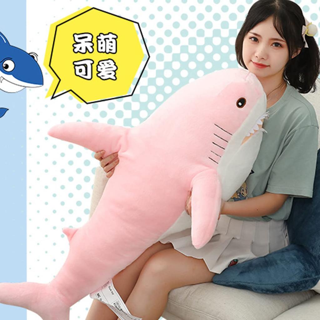 TWDRTDD Shark Plush Fun Blue Fluffy Animal Bedroom Store School Entrance Graduation Christmas Gift Toy, Oversized, Cute, Toy, Whale, Cute, Doll, Gift,