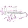 Bed Frame with Storage Space Artisan Oak Finish 150 x 200 cm