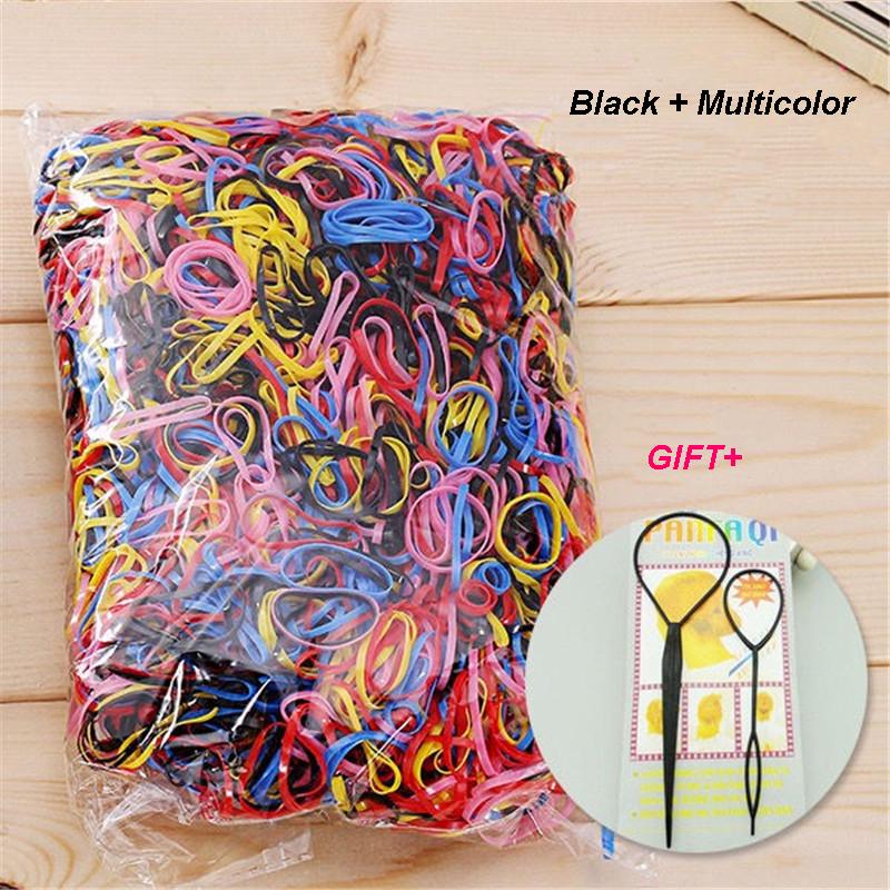 800 Pezzi/Confezione Elastico Corda per Coda di Cavallo Accessori per Capelli per Ragazze Elastico in Gomma per Capelli