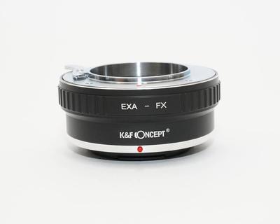 KONCEPT adaptéru K&F exa-fx z objektivu Exakta na bajonet Fuji X FX s utěrkou na objektiv (KFFX)