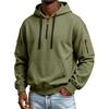 Herren Kapuzenpullover mit Ärmeltaschen-Reißverschluss Lässiger Pullover für den täglichen Gebrauch