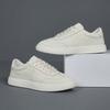 Cross-Border By Korean Version Trend Summer New Breathable White Platform Leather Casual Sports Shoes White Shoes Men'S Board